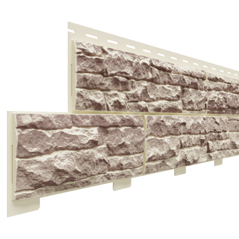 Фасадные панели (Цокольный Сайдинг) Доломит Скалистый Риф Люкс Коралл