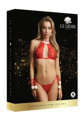 Эффектный комплект белья Snow Angel Lace Lingerie Set - 