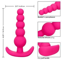 Розовая анальная елочка для ношения Cheeky X-5 Beads - 10,75 см. - 