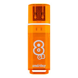 Флешка 8 GB USB 2.0 SmartBuy Glossy (Оранжевый)