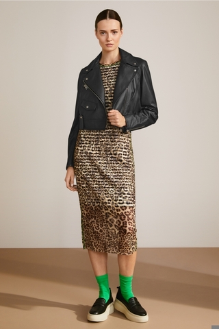 Marc Cain Sports Платье - сетка в леопардовый узор