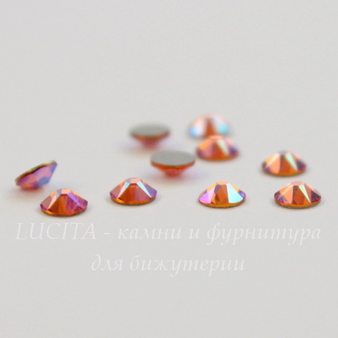 2088 Стразы Сваровски холодной фиксации Tangerine Shimmer ss12 (3,0-3,2 мм), 10 штук