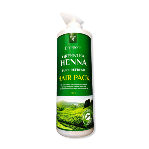 DEOPROCE GREENTEA HENNA PURE REFRESH HAIR PACK 1000ml