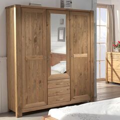 Шкаф из массива дерева Фьорд 123 (бейц масло), 151x190x55 см