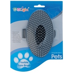 ZooOne щетка DeLIGHT резиновая (мет.зуб) на руку с каплей