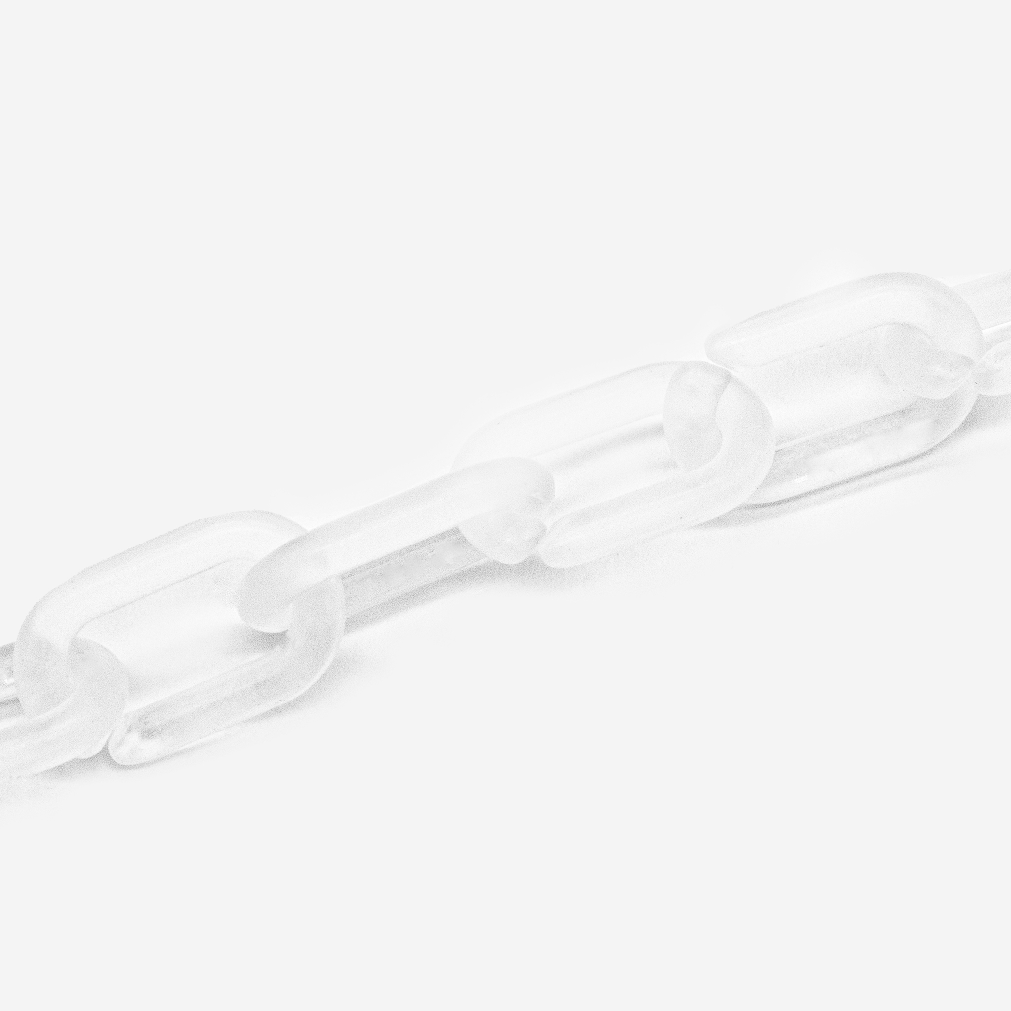 Цепь акриловая матовая Frosted Glass с боковым разъемом , звено 26*16мм, толщина 4мм