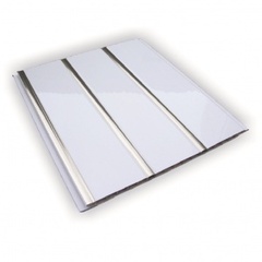 Потолочная панель ПВХ Трёхсекционная Хром 3000х240 мм