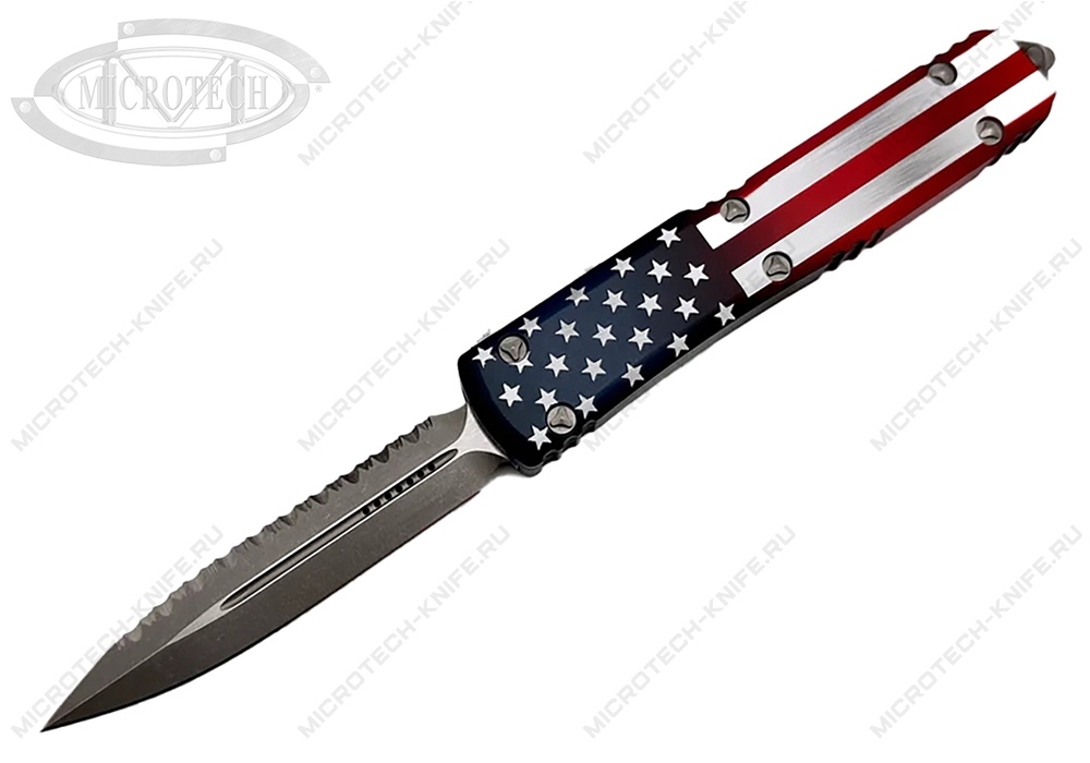 Нож Microtech Ultratech 122-12APFLAGS D/E 2023 Bladeshow American Flag - фотография 