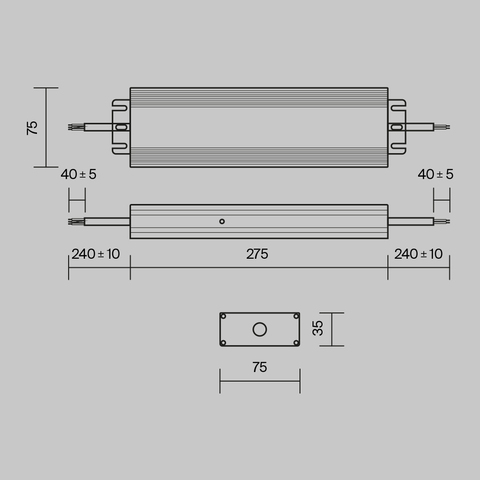 Блок питания для магнитных систем 300Вт, 48V, IP67 Maytoni Power Supply Magnetic PSL008-300W-48V-IP67