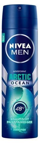 Antiperspirant \  Антиперспирант\ Anti-perspirant \ Дезодорант-спрей Дезодорант-антиперспирант спрей Nivea Men Arctic Ocean 150 мл