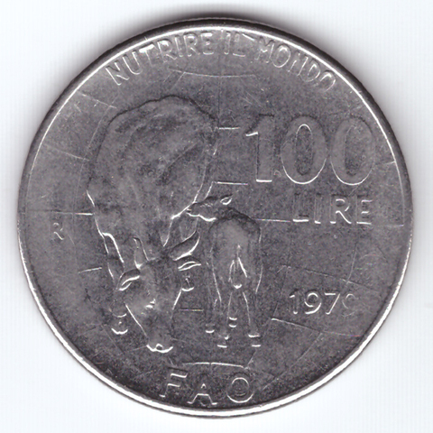 100 лир 1979 ФАО Италия