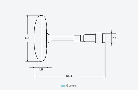 Антенна Foxeer Echo 2 5.8G 9dBi Patch Feeder Antenna RHCP SMA PA1508