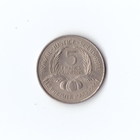 Гвинея 5 франков 1960 г XF
