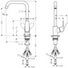 Смеситель для кухни с U-образным изливом Hansgrohe Focus 31822000