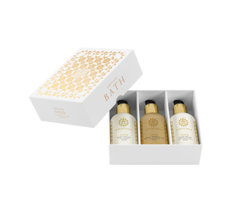 Amouage Gold woman набор (лосьон д/тела 100мл + крем д/рук 100мл + гель д/душа 100мл)