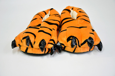 Тапочки царапки тигра детские