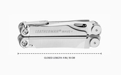 Мультитул Leatherman Wave Plus 10 см. в сложенном виде | Multitool-Leatherman.Ru