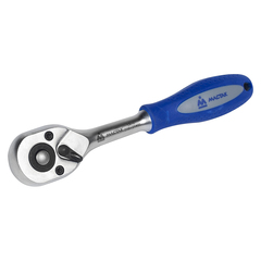 МАСТАК (010-21405H) Трещотка 1/4", 125 мм, 45 зубцов, флажковая с кнопкой