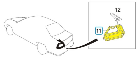 ГНЕЗДО ФОНАРЯ ЛЕВОЕ NEXIA GM