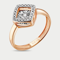 Кольцо для женщин из розового золота 585 пробы с "танцующими" бриллиантами (арт. 01-14-5499*)