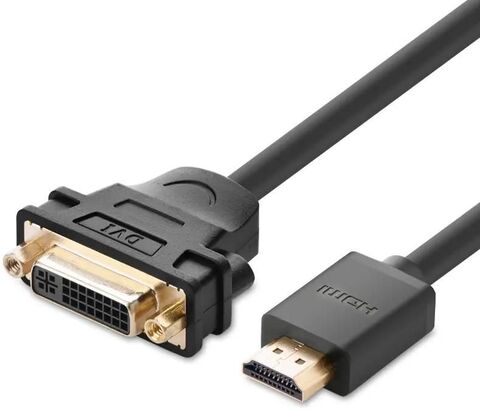 Адаптер HDMI UGREEN (20136) HDMI Male to DVI Female Adapter Cable 15см, черный