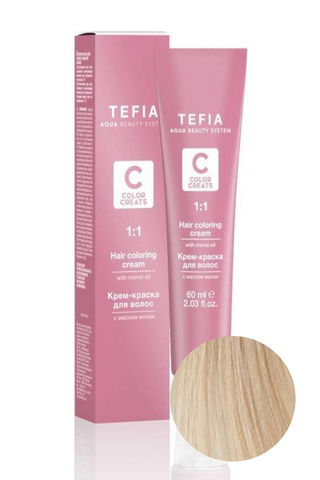 Крем-краска для волос 10,0 Тонер шампанское Color Creats Tefia, 60 мл