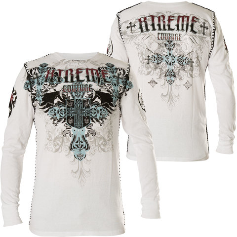 Xtreme Couture | Пуловер мужской CLASSIC CREST X1753I от Affliction перед и спина