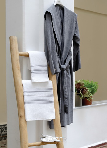 Халат хлопковый Hamam Meyzer темно-серый