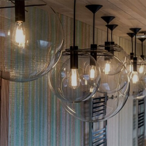 Светильник Glass Ball Ceiling Black D15