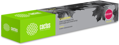 Картридж лазерный Cactus CS-EXV34Y C-EXV34 Y желтый (19000стр.) для Canon IR Advance C2030L, C2030i, C2020L, C2020i, C2025i