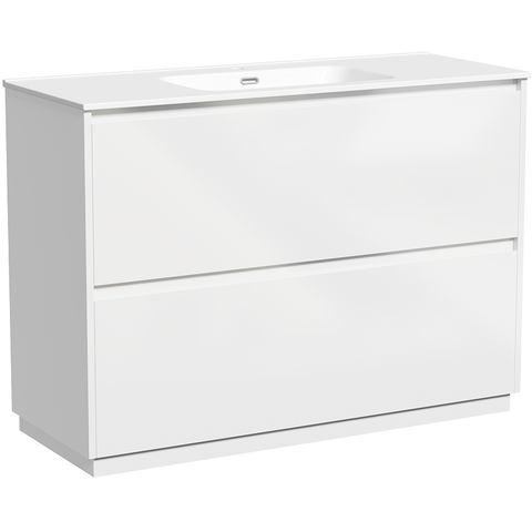 LB120F-1W Тумба SANCOS напольная LIBRA 2я цв. белый глянец