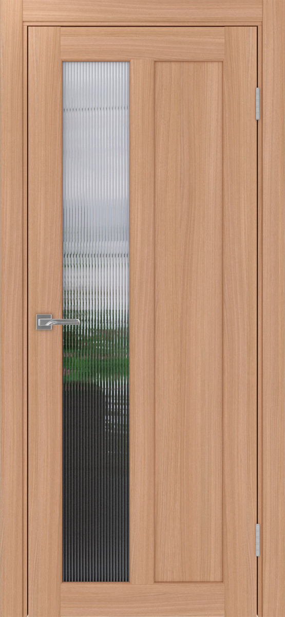 Дверь межкомнатная Оптима Порте Парма 421.21, цвет темный ясень, экошпон, стекло мору