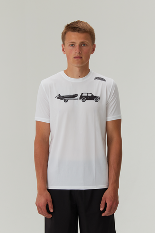 Футболка "Нива и Лодка" белый цвет