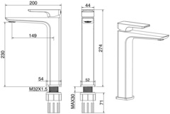 Смеситель для раковины Allen Brau Infinity 5.21002-31 черный матовый