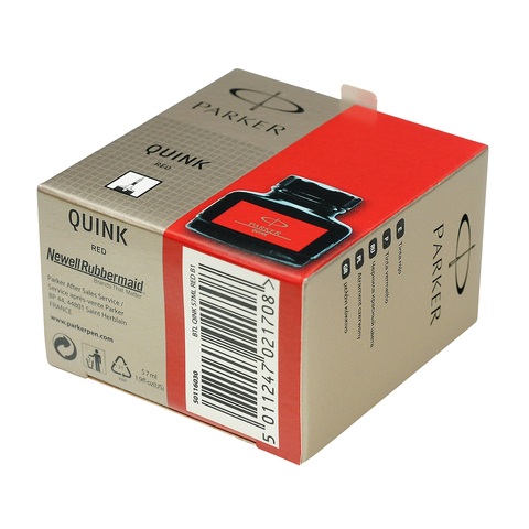 Флакон с чернилами Parker Quink Z13, 57 ml, Red (S0116030)