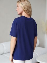 Футболка с принтом свободная эластичная из премиального хлопка  D49.136 (130805)