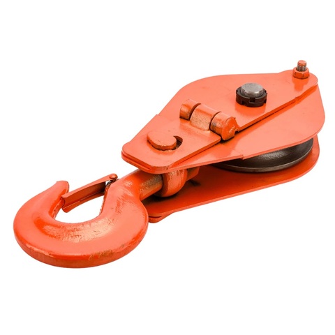 Блок монтажный однорольный с крюком TOR 3,2 т с откидной щекой (11531)