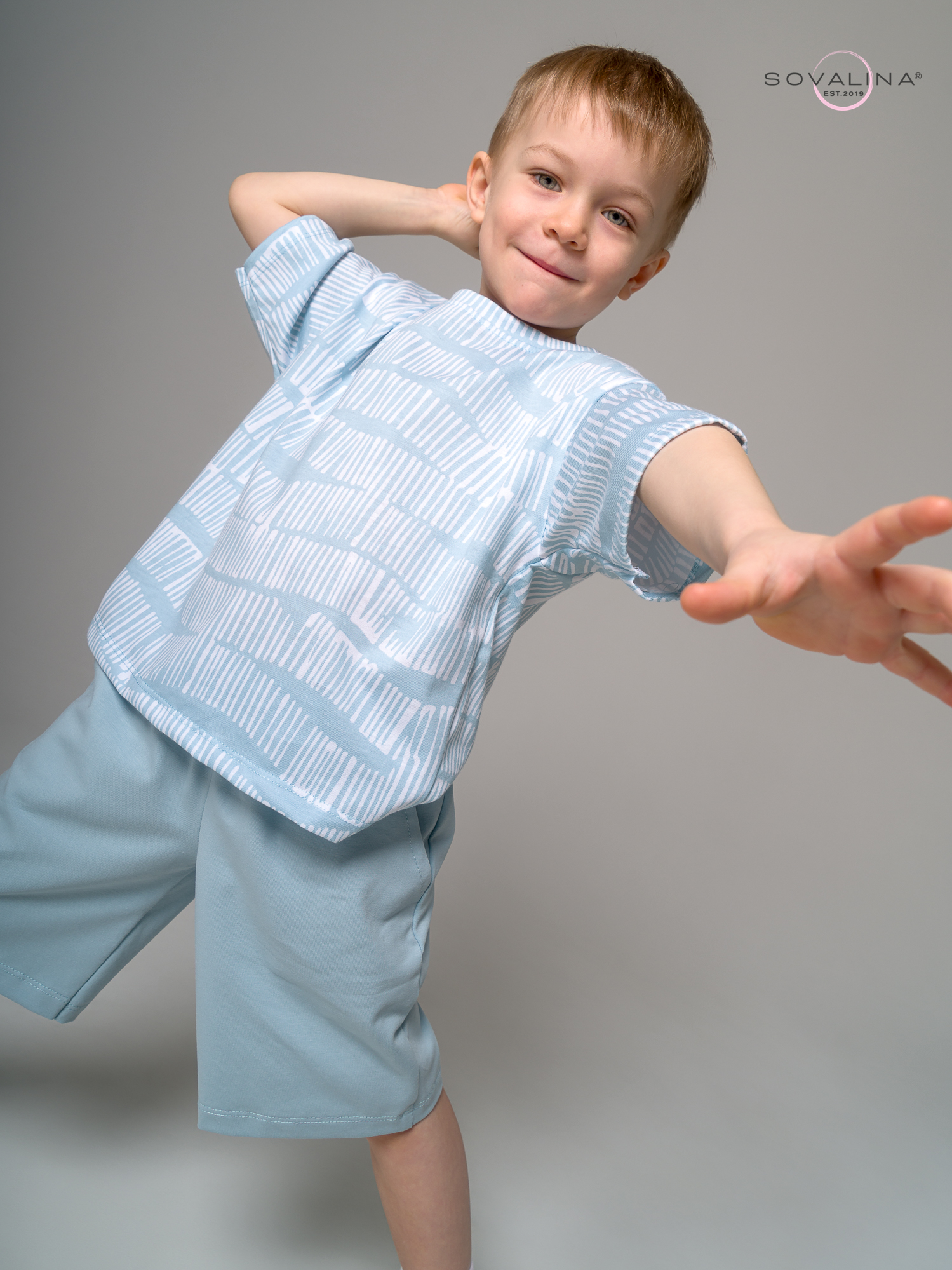 Костюм Light men белые волны-бирюза MAX