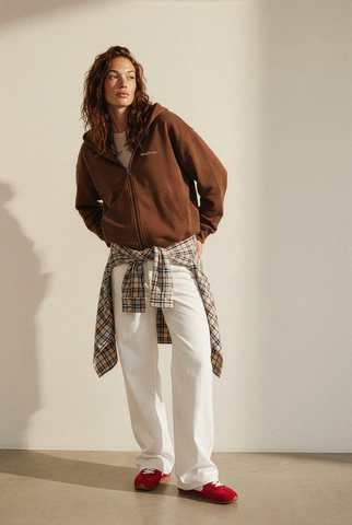 Худи на молнии №2, коричневый