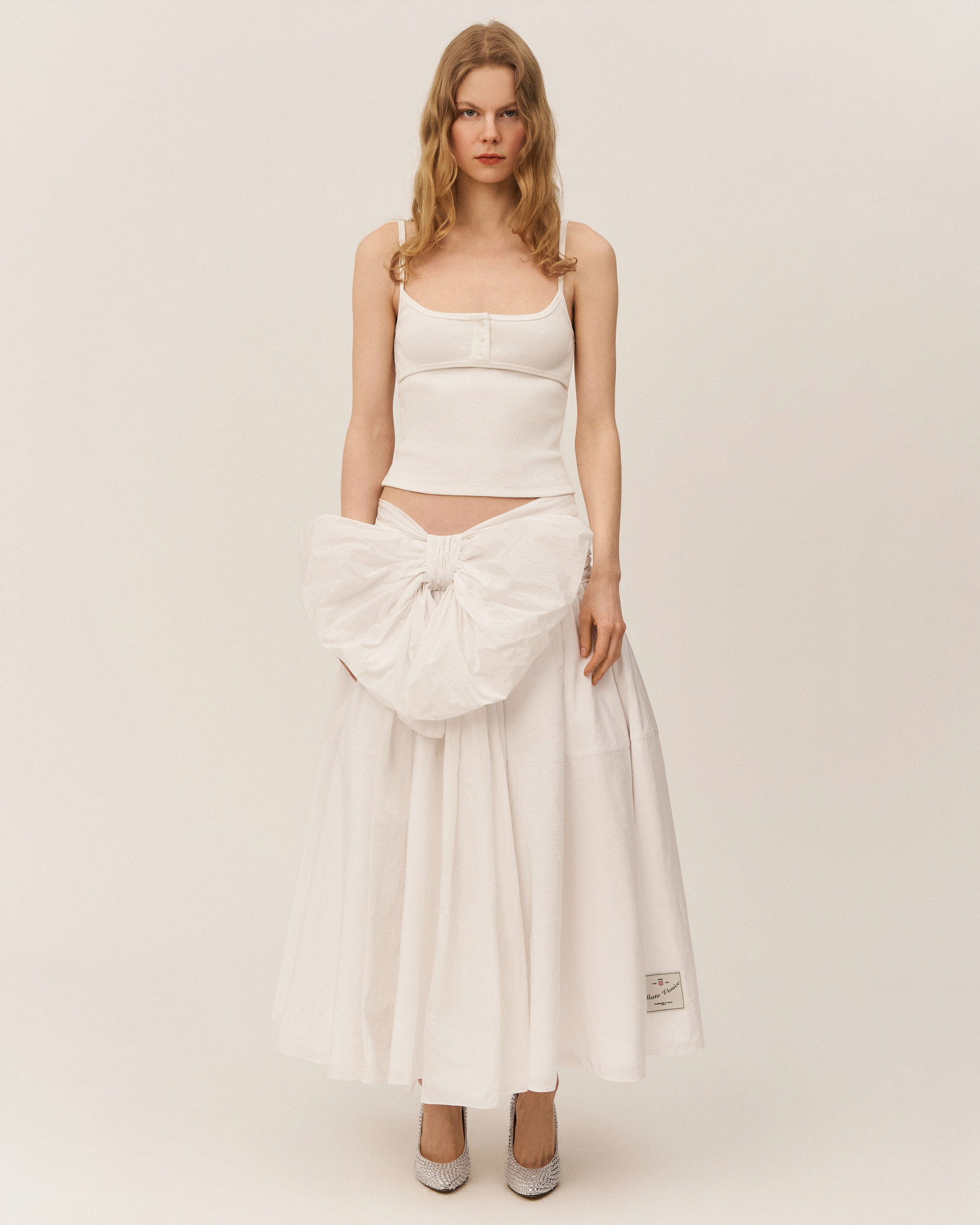 Хлопковый топ на пуговицах