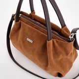 Сумка Саломея 334 эко-замша миндаль