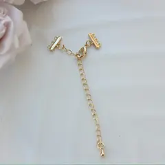 Замочек карабин с коннектором 10*5 мм для многорядных колье, 3 нити, позолота. З073