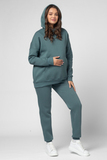 Утепленный спортивный костюм для беременных и кормящих 13125 морская волна