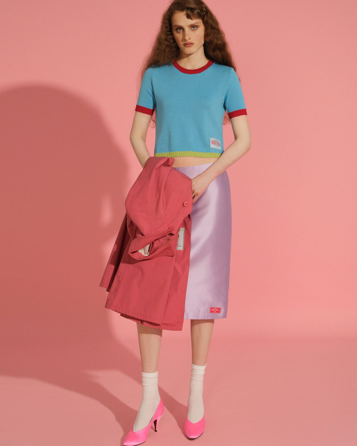 Укороченный трикотажный топ