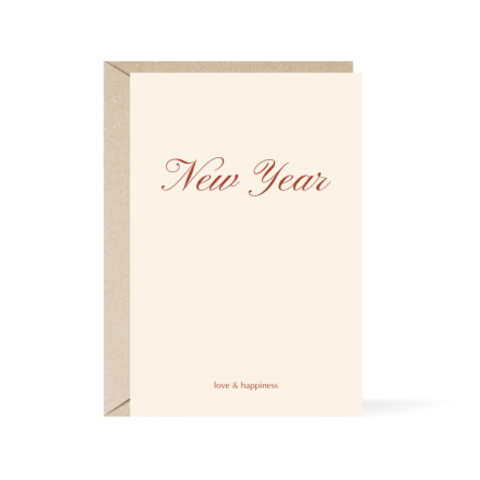 Открытка new year. love&happiness