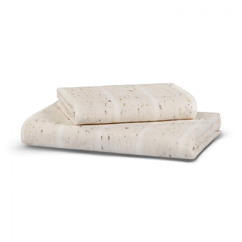 Полотенце 76x142 Hamam Estiva Neppy слоновая кость/коричневый