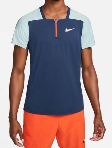 Поло теннисное Nike Court Dri-Fit ADV Slam Polo - midnight navy/glacier blue/white