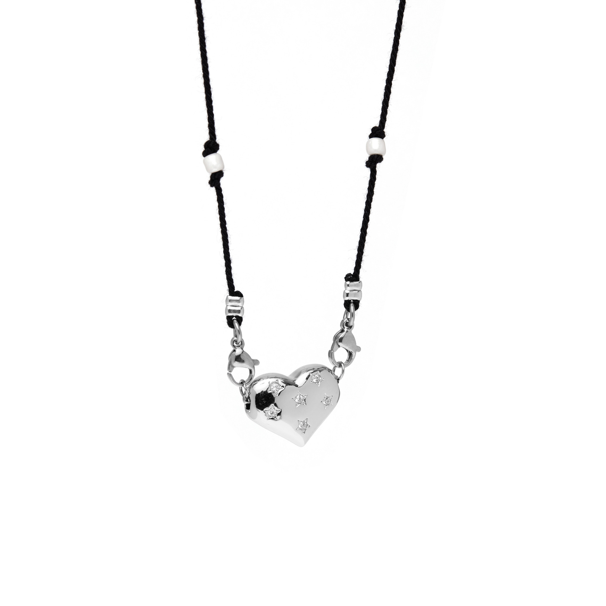 VIVA LA VIKA Колье Sparking Knitted Heart Necklace – Silver