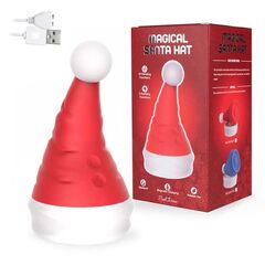 Красный вибростимулятор в форме колпака Magical Santa Hat - 