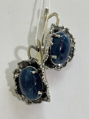 Венга (серьги из серебра)